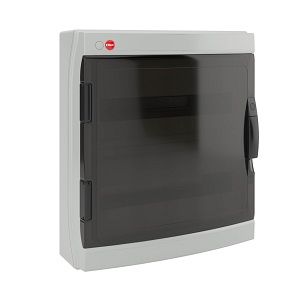 Щиток настенный с дверцей 36 мод.,IP65, серый, с клеммным блоком 63А, артикул RB36W6TGD 